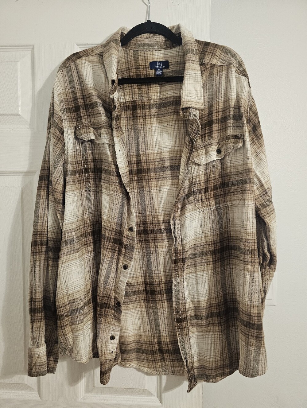 Men's Tan Flannel Shirt